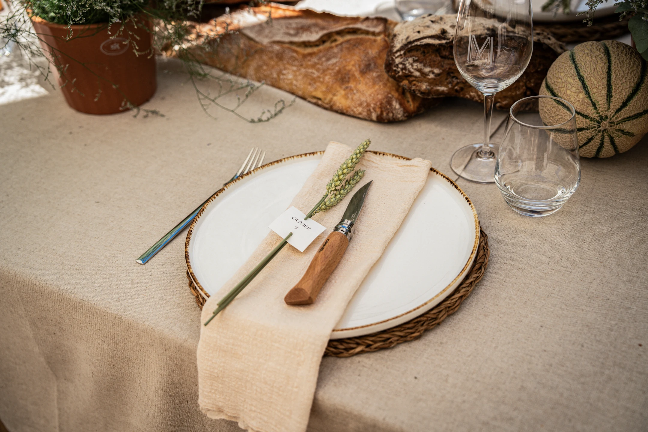 Photo d une table champetre